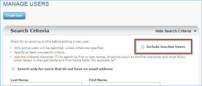 Cannot find user in search; 0 user profiles found