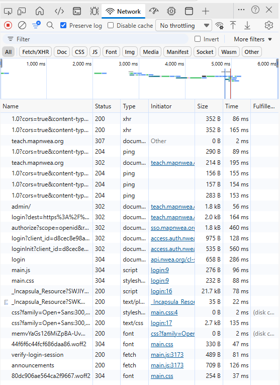 Gathering browser (HAR) logs from a device