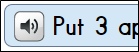 Image of a speaker icon next to test text